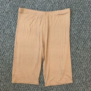 PrettyLittleThing Tan Biker Shorts